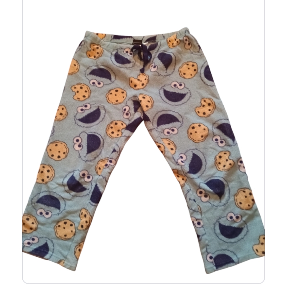 Sesame Street Cookie Monster Plush Fleece Pj's - Picture 2 of 2